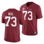 Men's Alabama Crimson Tide #73 Evan Neal Crimson 2019 NCAA Home Game College Football Jersey 2403IFXB4